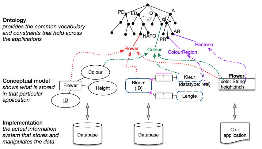 Conceptual data models vs. ontologies.